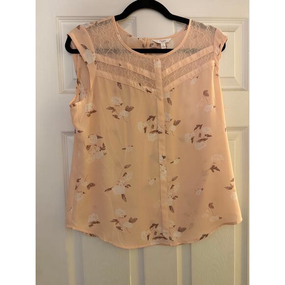 Pink floral shirt by candies size large - Picture 2 of 7